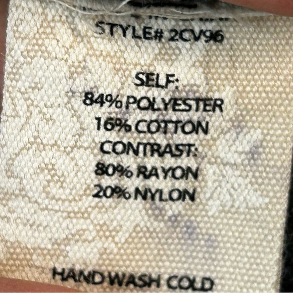 Soft Surroundings Zaida Burnout Blue Floral Velvet Long Sleeve - Picture 6 of 7